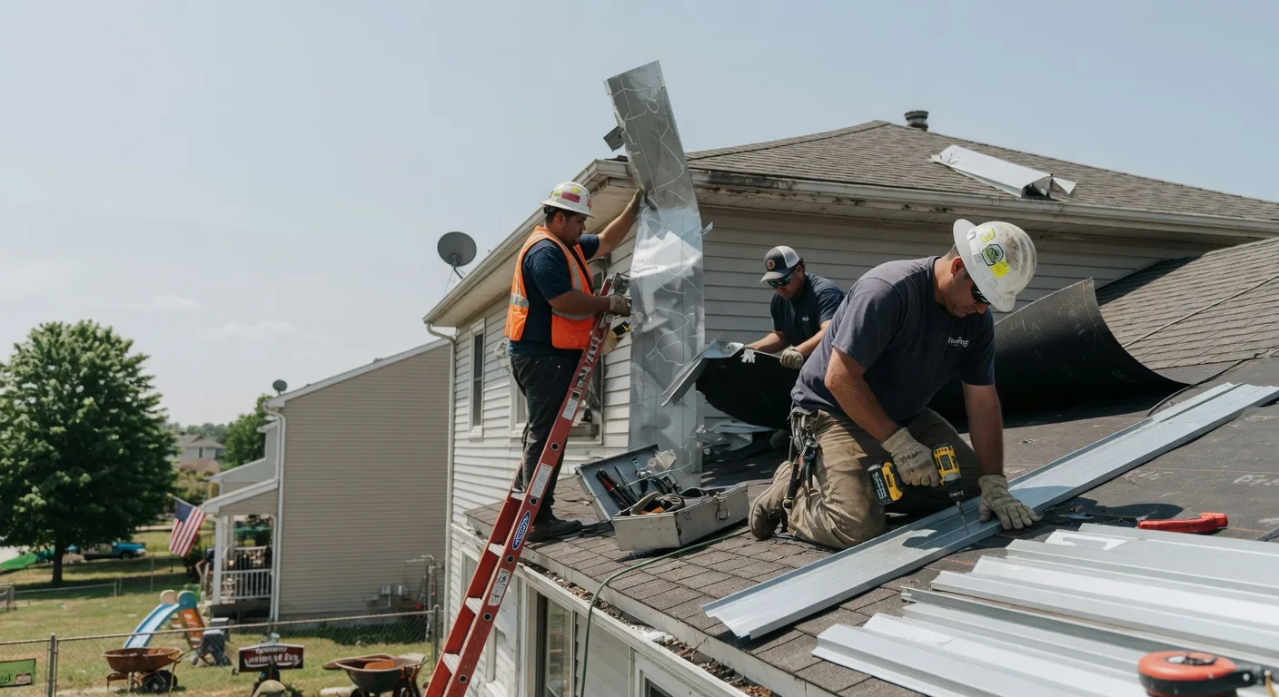 Storm Damage Metal Roof Repair in New Straitsville, OH